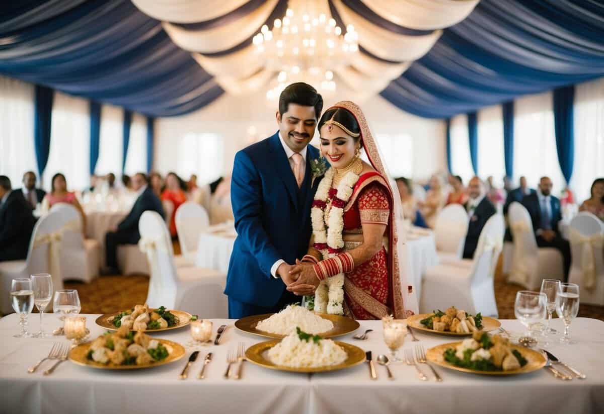 The groom's family traditionally pays for the wedding venue, decorations, and the wedding feast