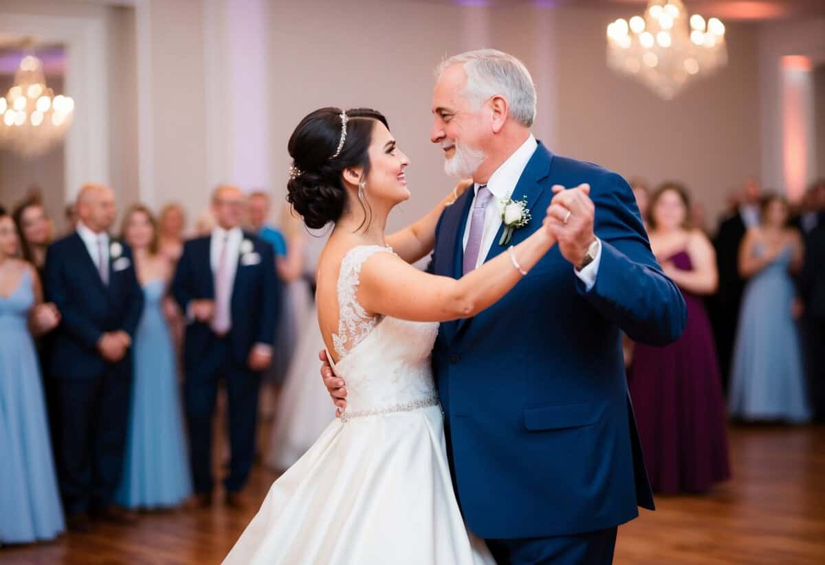 The bride dances with her father first