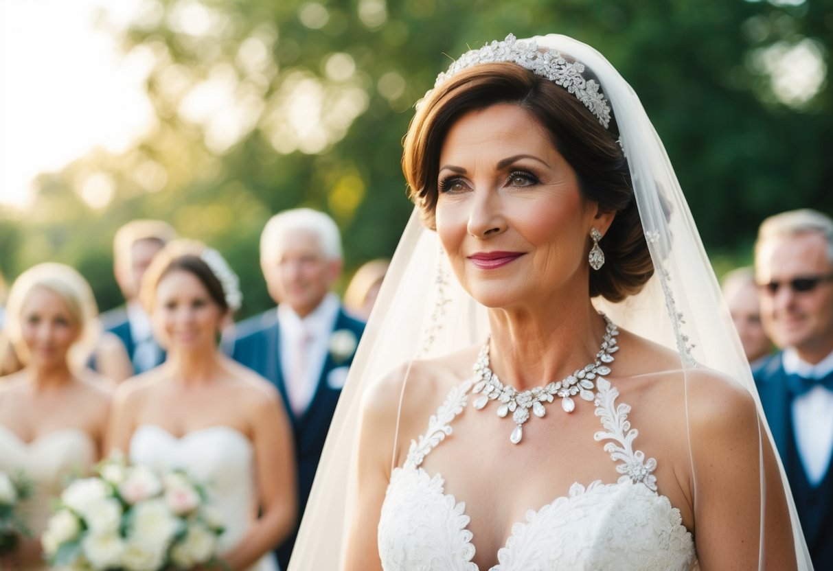 A mother of the bride should not overshadow or outshine the bride during wedding events