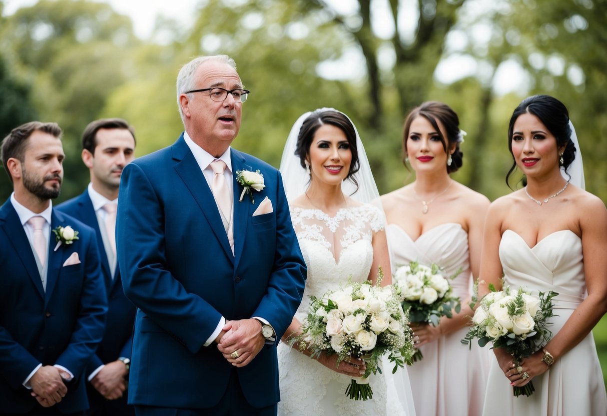 1. Father of the bride speaks, followed by the groom, best man, and maid of honor, then the bride and groom