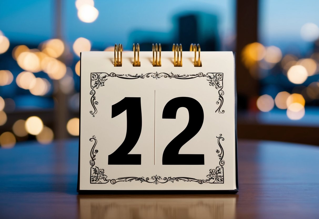 A calendar with a highlighted date and a decorative border