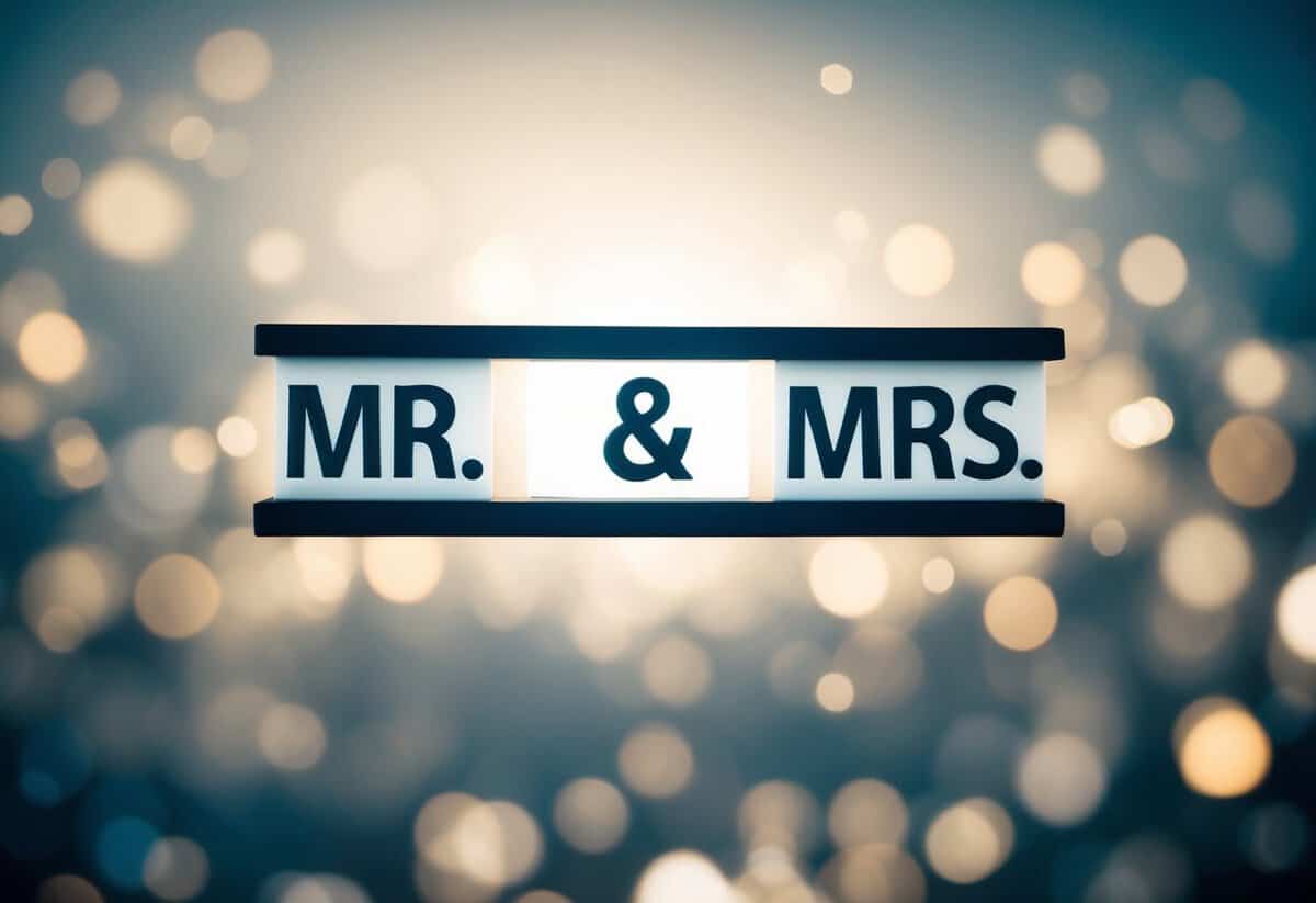 A gender-neutral title hovers above traditional "Mr." and "Mrs." titles, symbolizing modern evolution and inclusivity