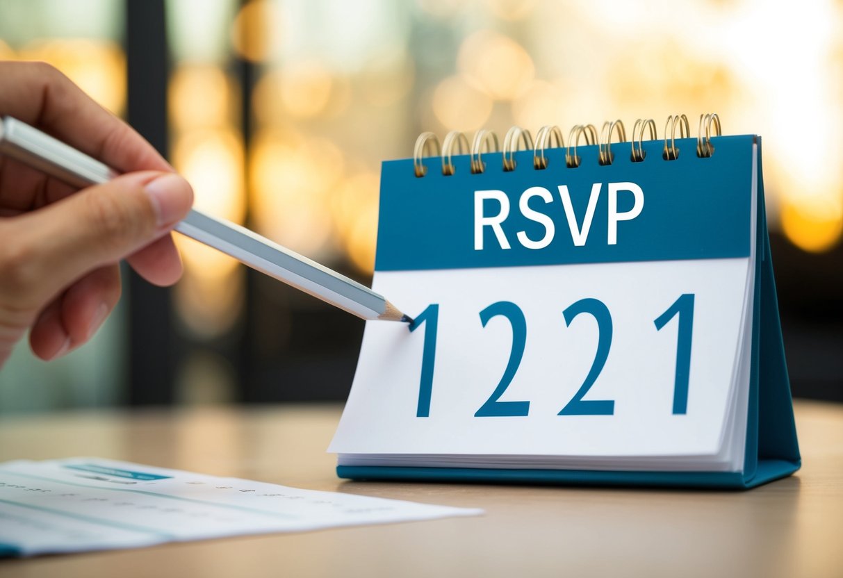 A calendar with a pencil marking a date for RSVP