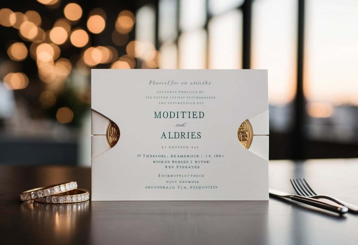 A wedding invitation with a limited number of slots