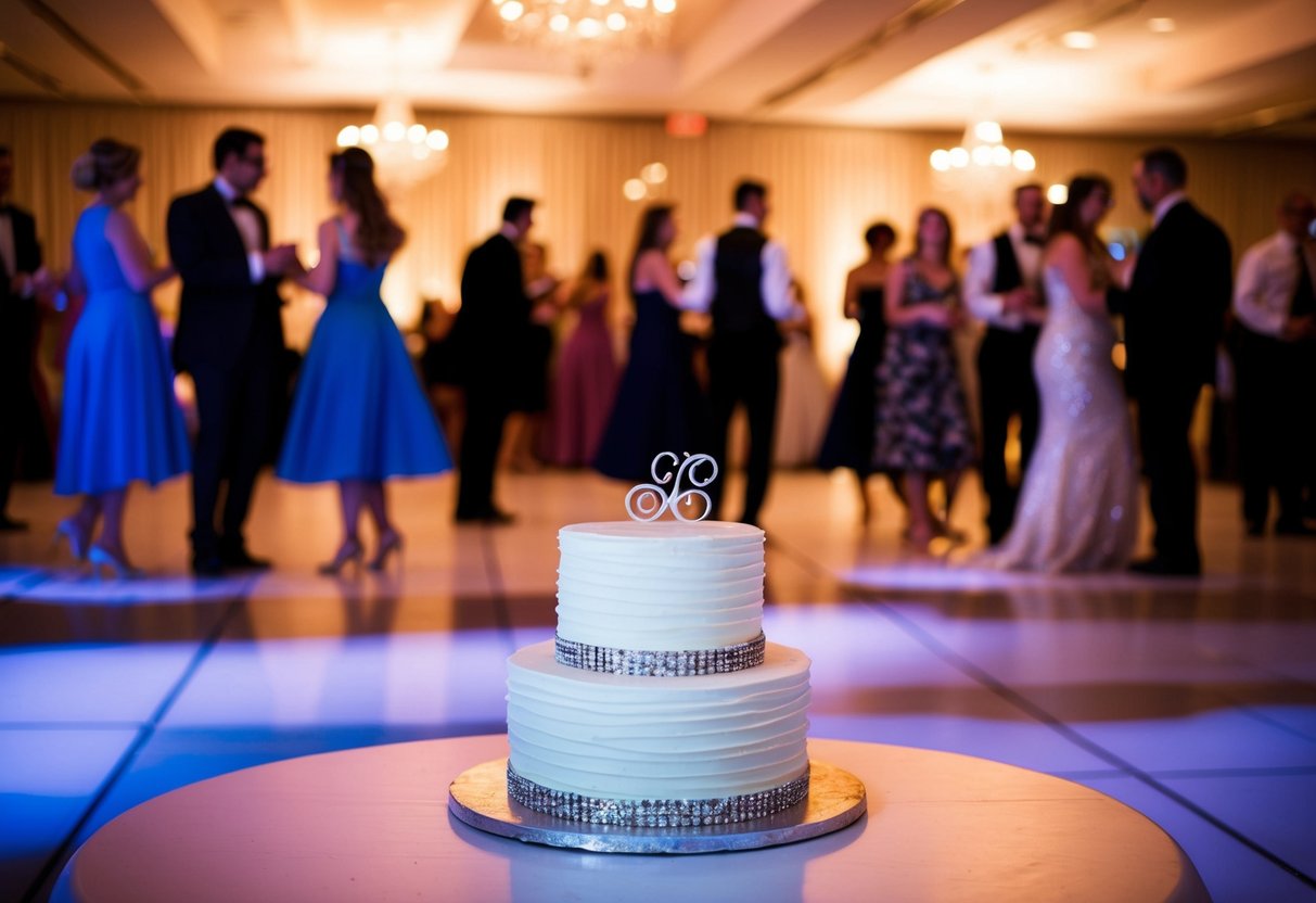 The cake sits untouched as the dance floor fills with guests