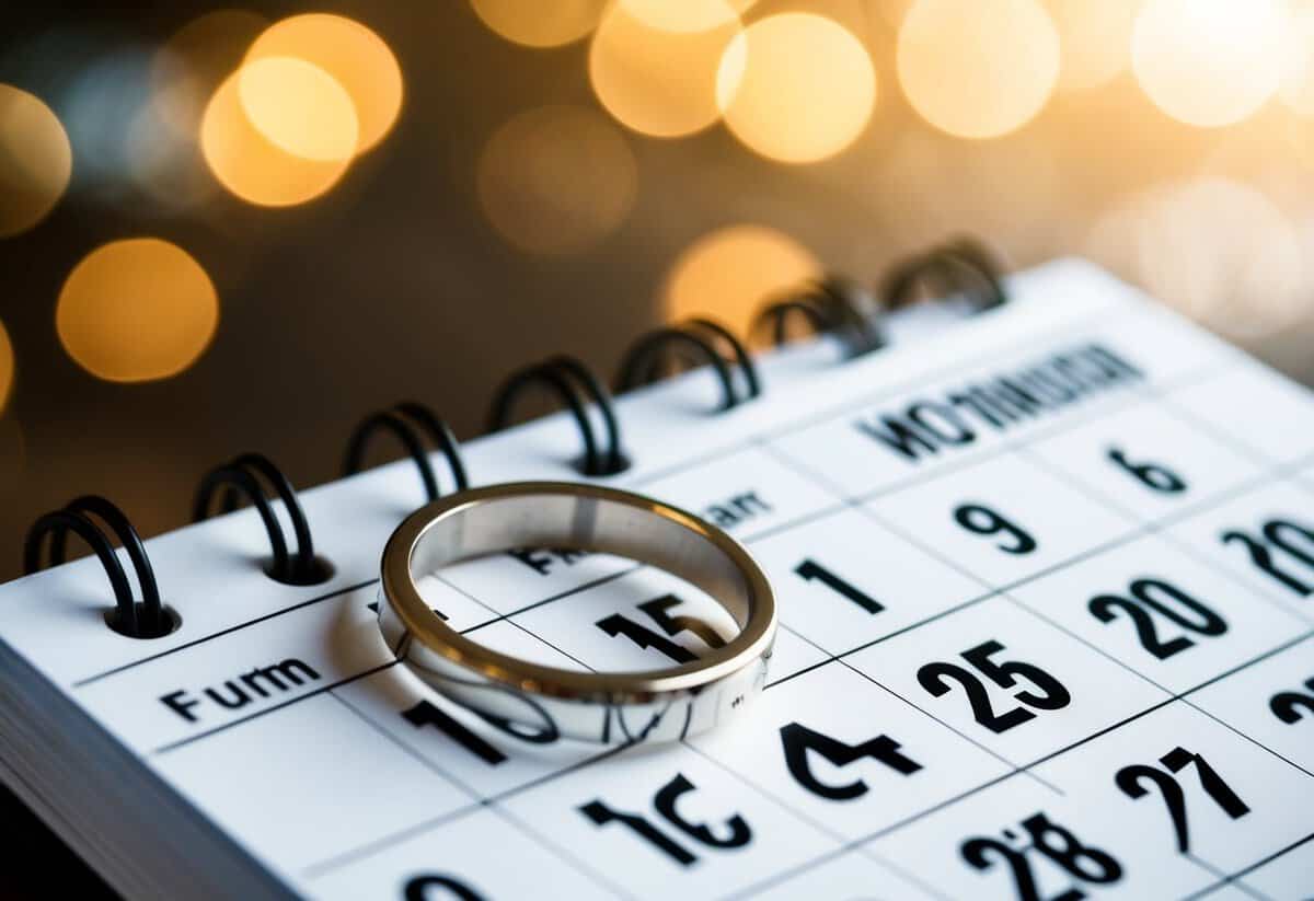 A calendar with a ring marked on the date 1.5 years in the future