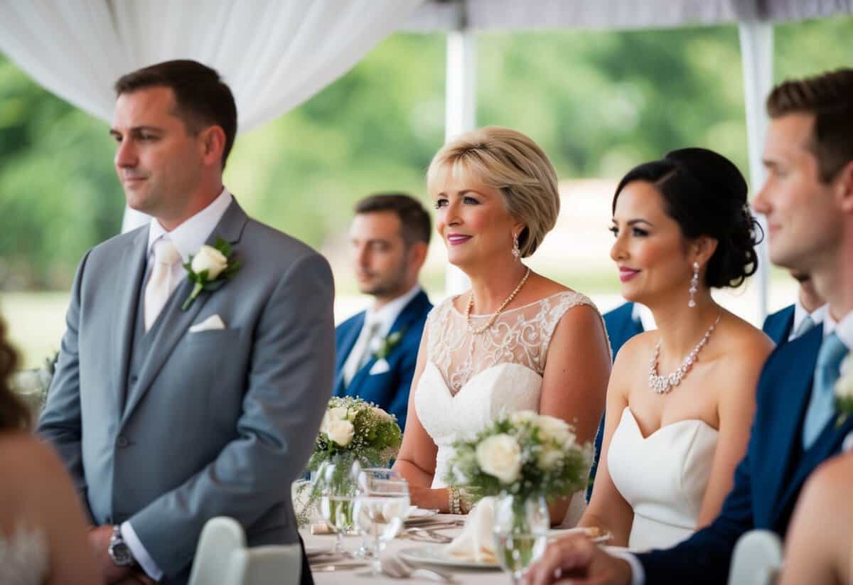 The mother of the groom oversees the seating arrangements and helps coordinate transportation for the pre-wedding events