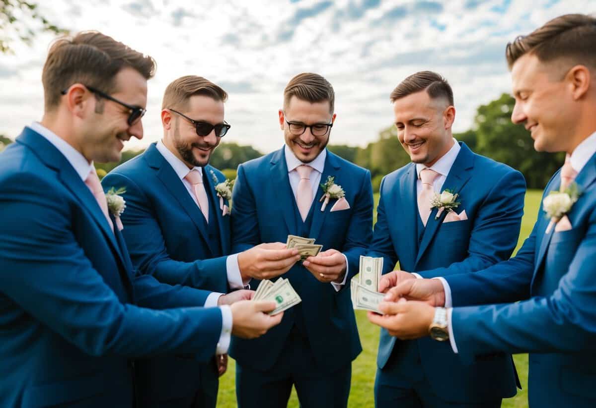 Groomsmen pooling money for wedding gifts