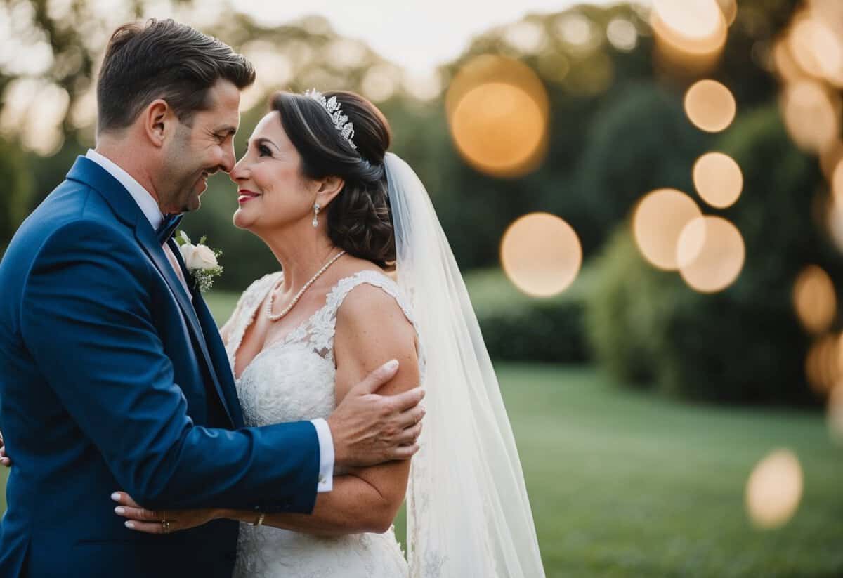 The groom's mom pays for extra expenses like wedding attire, accessories, and any additional costs related to the wedding ceremony and reception