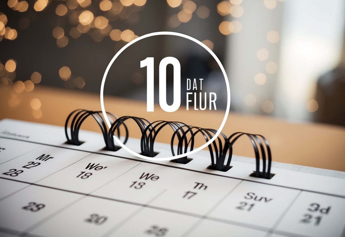 A calendar with a circle around a date three months in the future