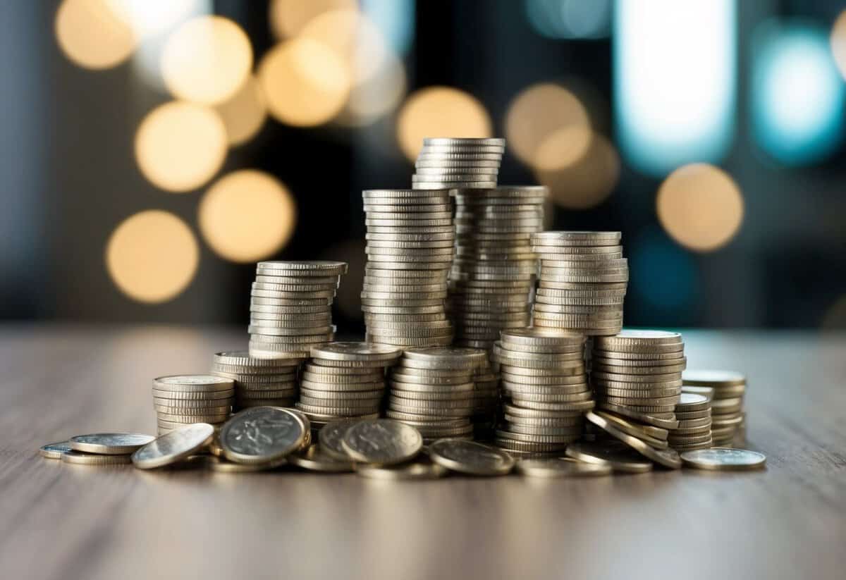 Two separate debt piles merging into one pile