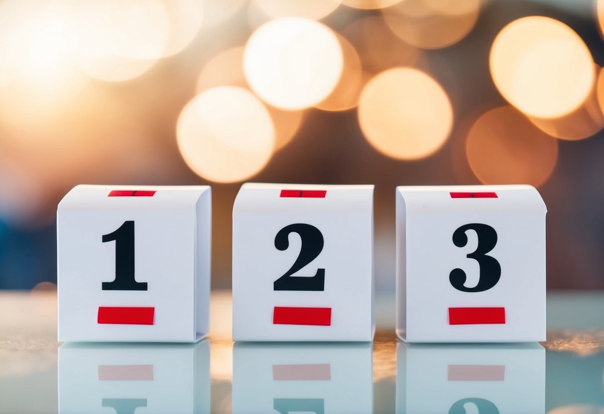 A calendar with three years marked off in red