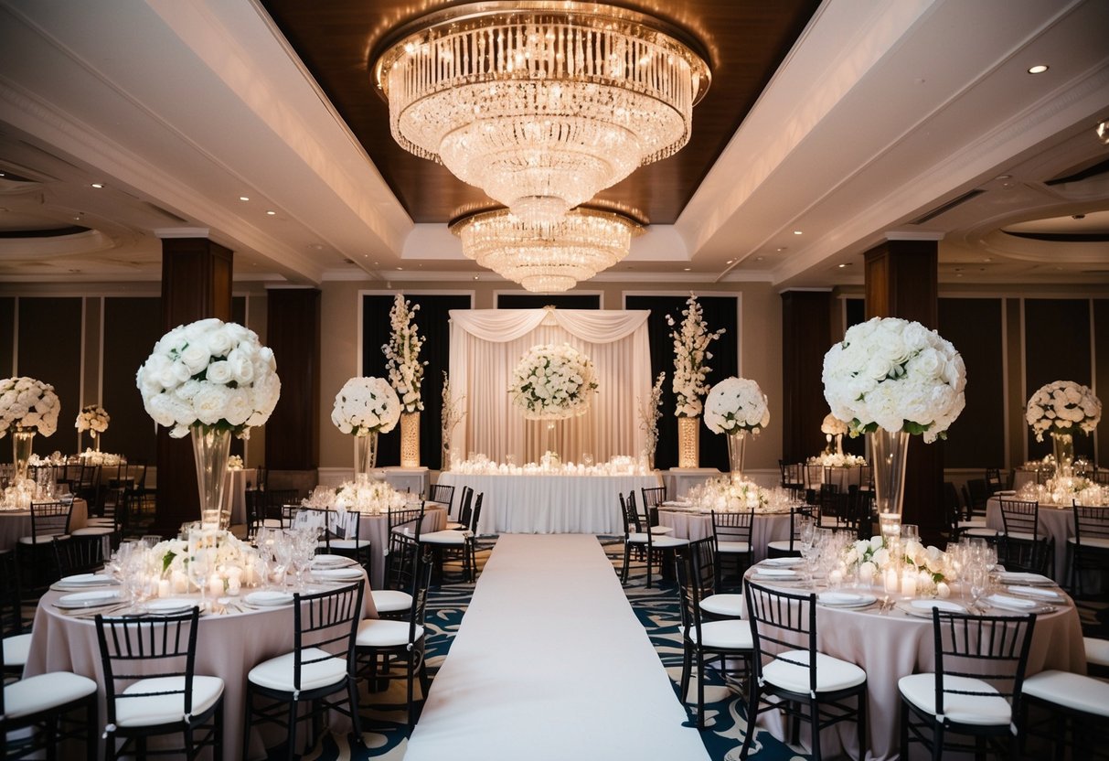 A lavish wedding venue in NYC with elegant decor and a grand reception setup