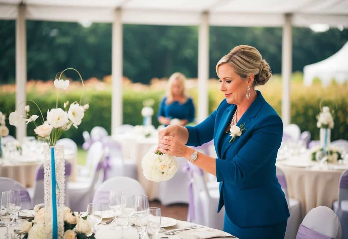 A wedding planner not physically setting up decorations at a venue