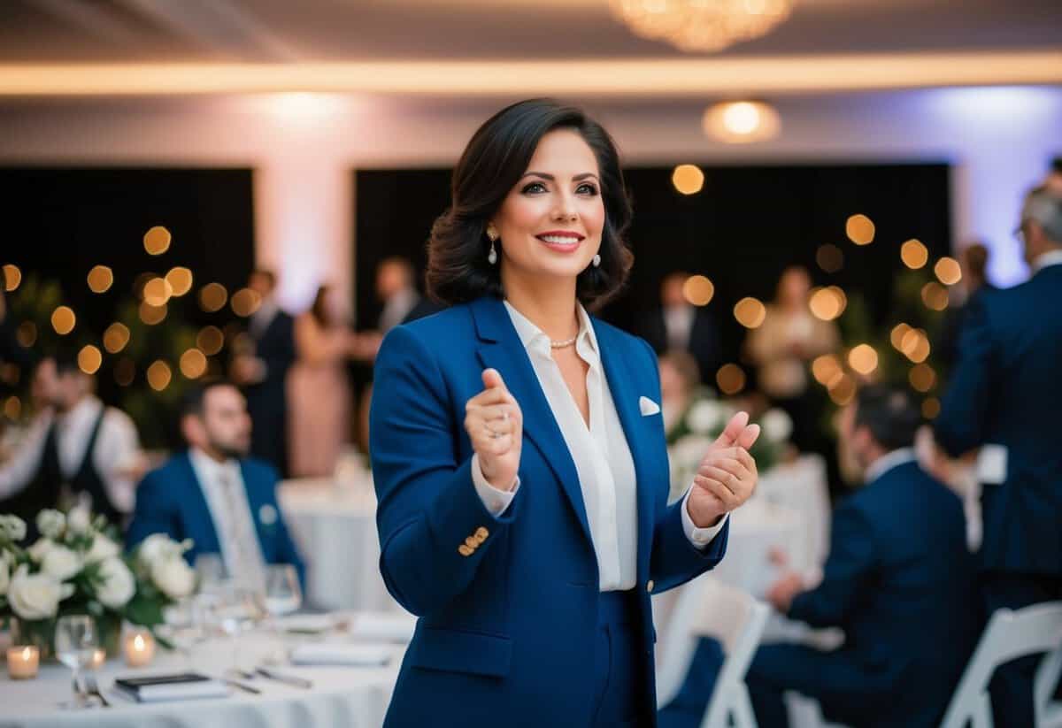 An event coordinator directs vendors, manages schedules, and ensures smooth event execution