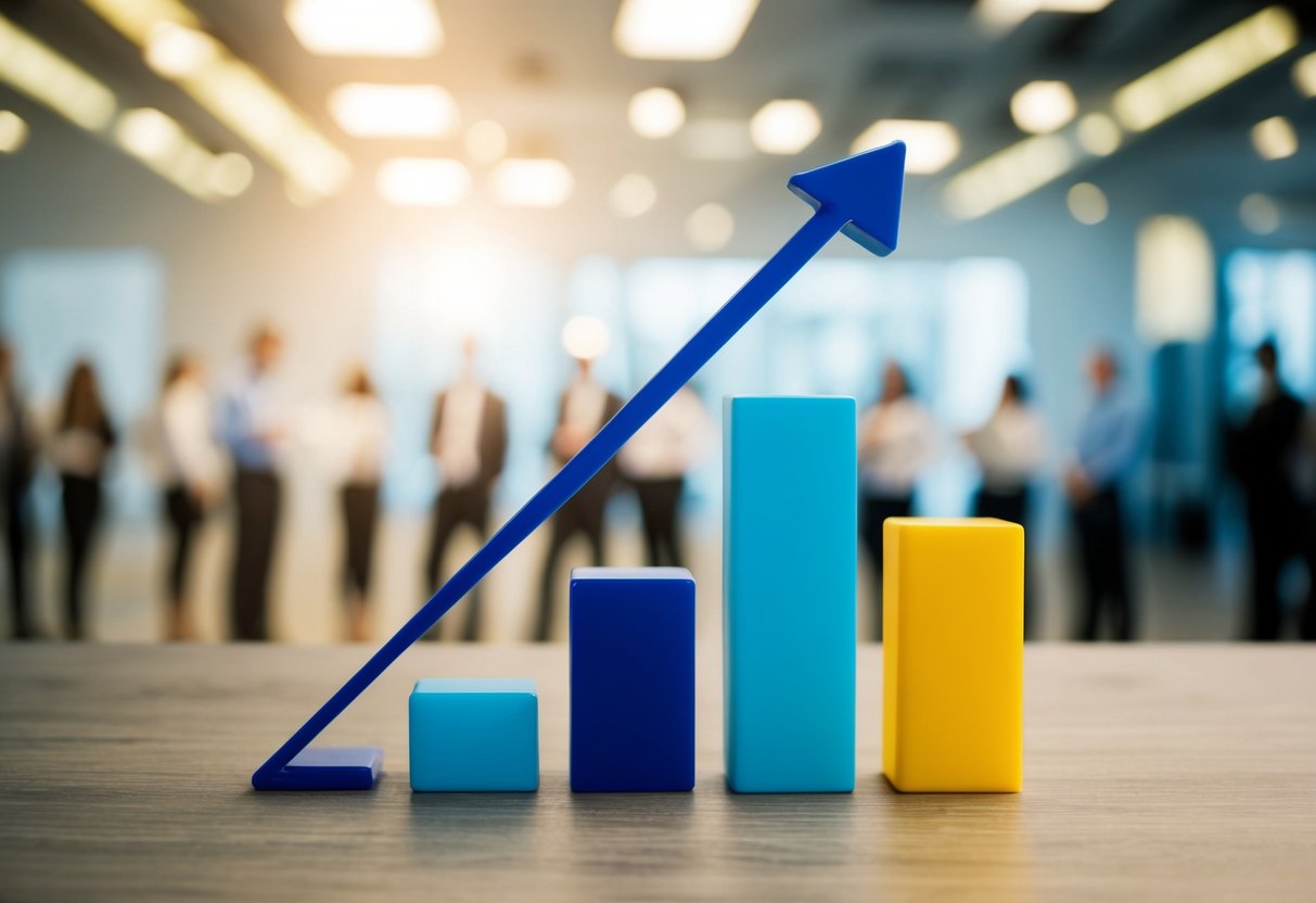 An event manager's salary is depicted through a bar graph, with the lowest salary highlighted at the bottom of the scale