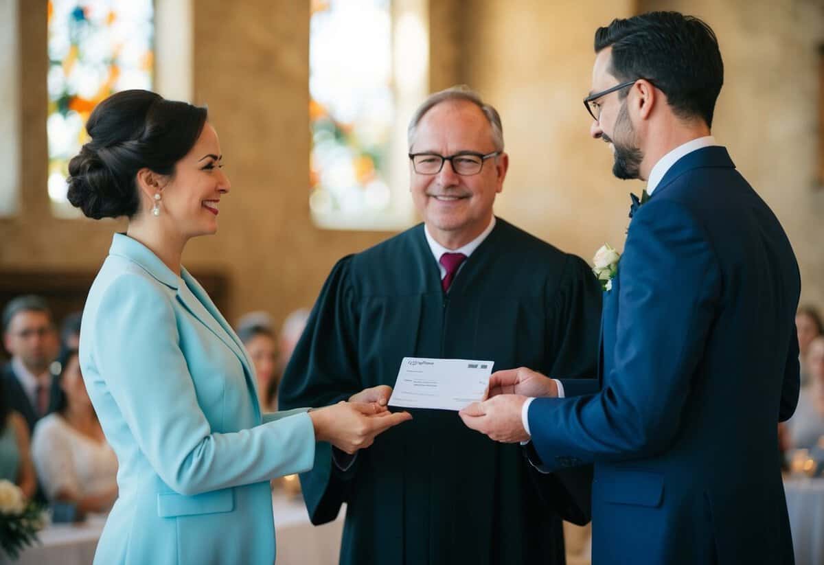 A humanist celebrant receives payment for services rendered