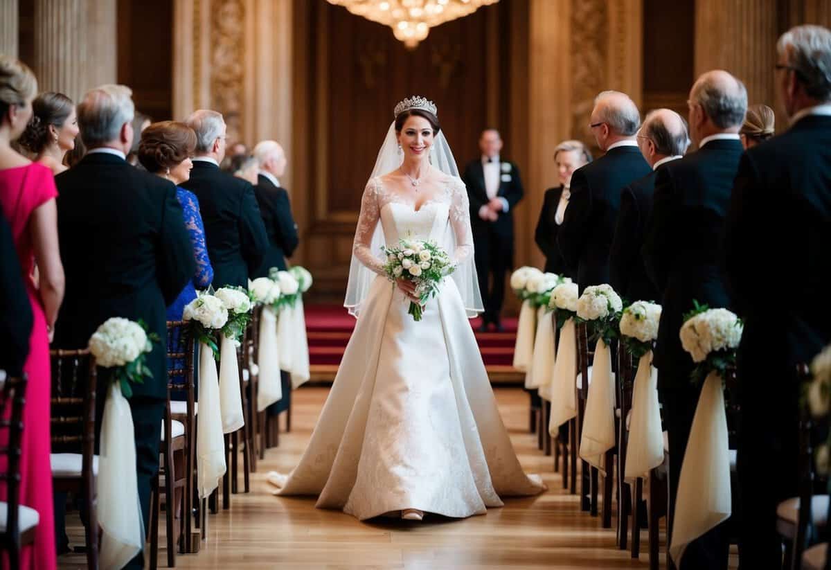 Princess Margaret walked down the aisle to the sound of a grand orchestra playing a majestic and elegant composition