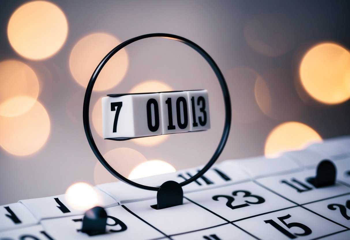 A calendar with a circle around a date three months in the future