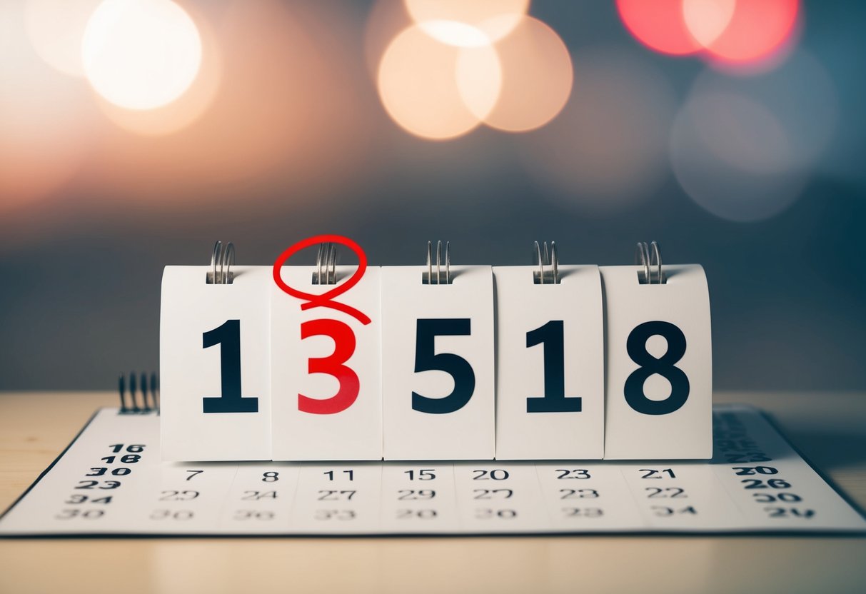 A calendar with the date six months in the future circled in red