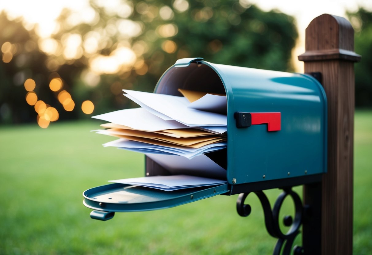 A mailbox filled with unopened letters