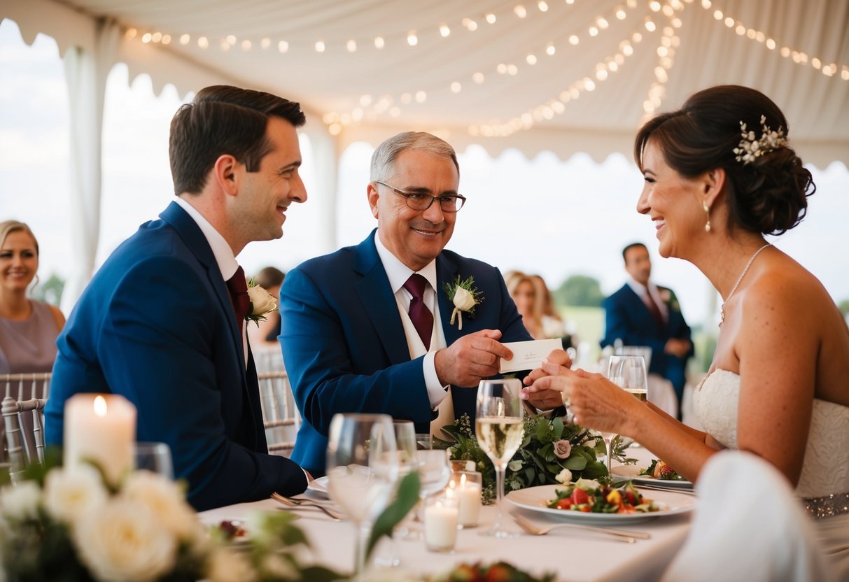 The groom's parents pay for the wedding venue, catering, and decorations