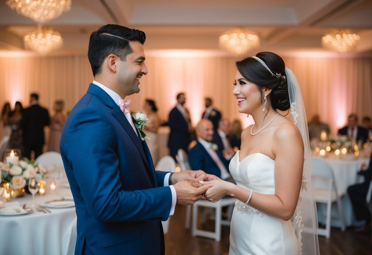 The groom's family pays for the wedding reception venue, catering, and decorations