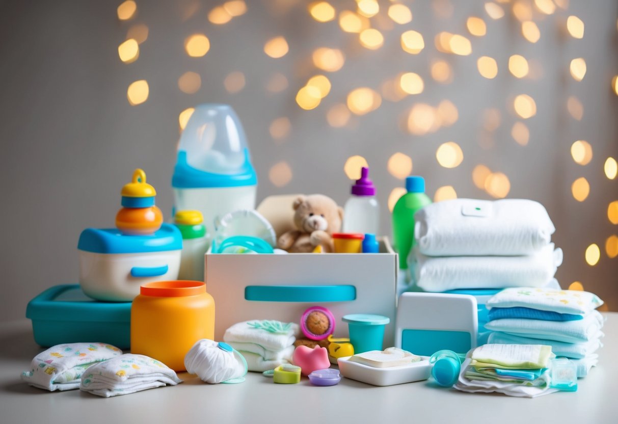 A cluttered baby registry with unnecessary feeding and diapering items