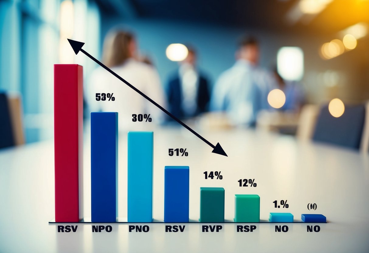 A bar graph showing the percentage of people who RSVP "no" to various factors influencing their decision