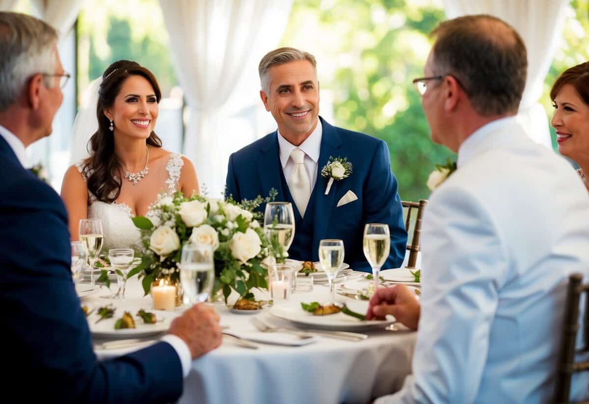 The groom's parents contribute financially to the wedding, help with planning, and may host the rehearsal dinner