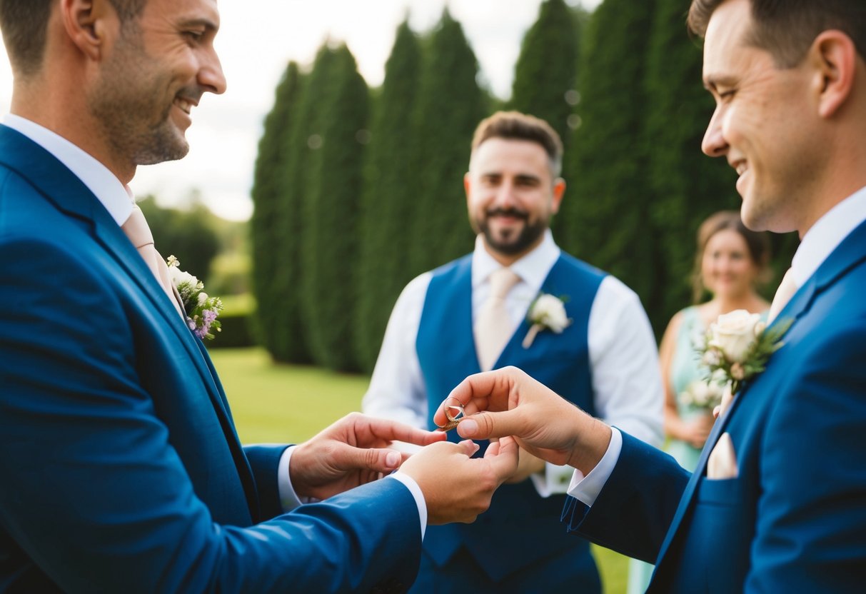 The best man pays for the groom's wedding ring