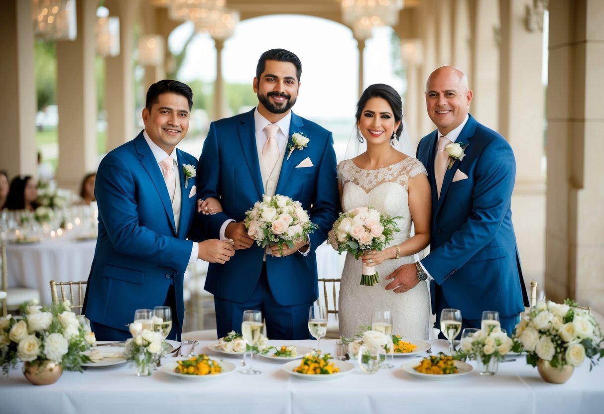 The groom's family contributes to wedding expenses, such as the venue, catering, and decorations