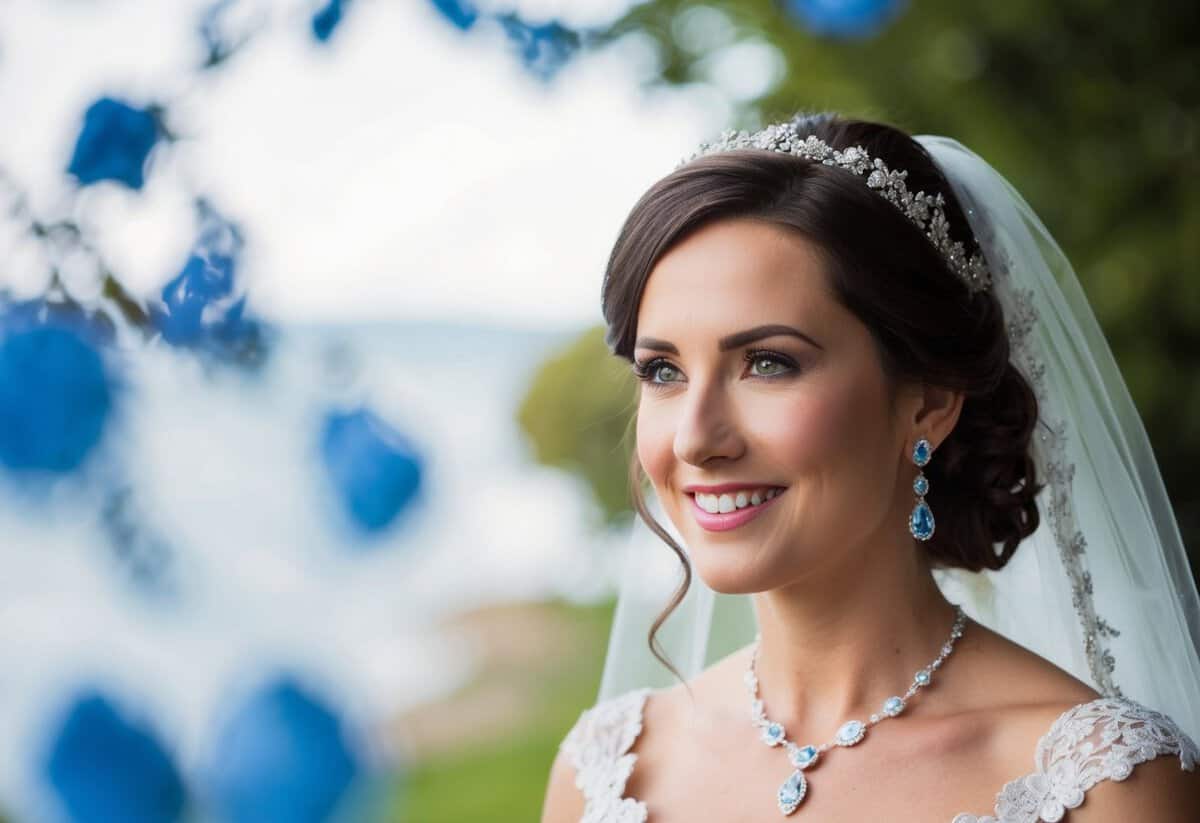 A bride traditionally wears "something old, something new, something borrowed, and something blue" for good luck on her wedding day