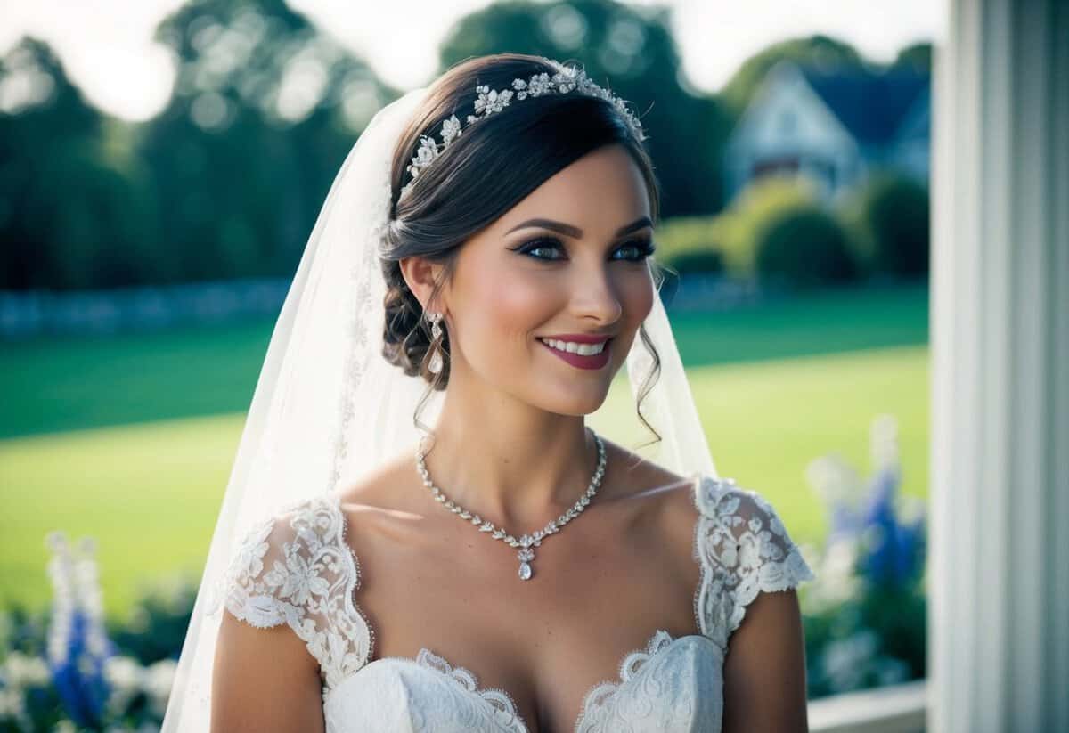 A bride traditionally wears something old, something new, something borrowed, and something blue for good luck on her wedding day