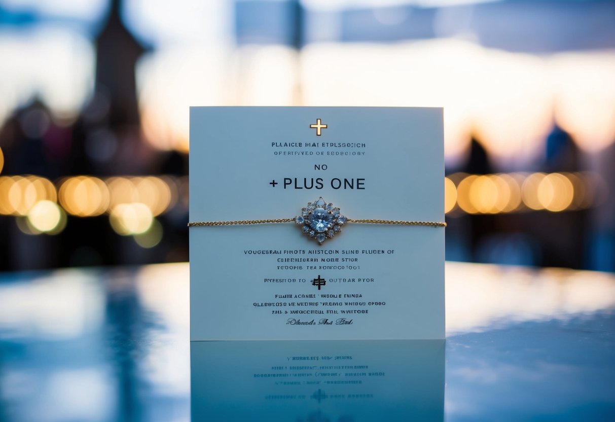 A wedding invitation with a single name and no "plus one" option