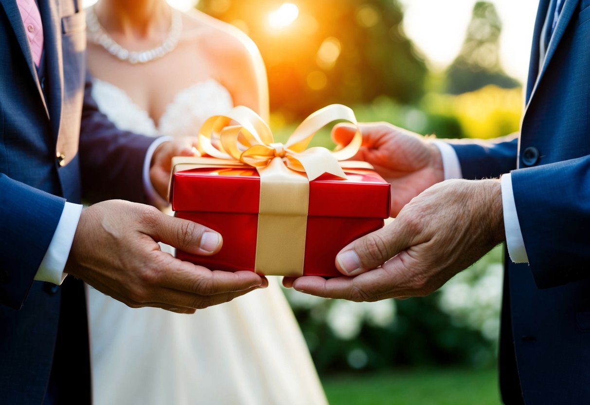 Two parents each giving a gift of $5000 for a wedding