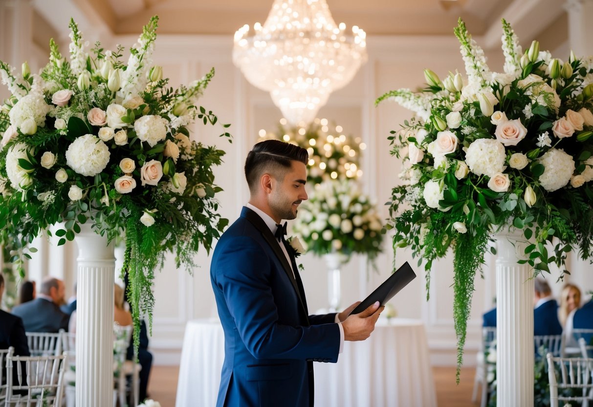 The groom pays for the elegant floral arrangements adorning the ceremony and reception venues