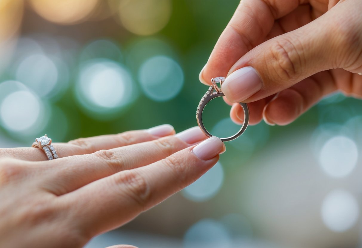 A wedding ring being placed on a finger, symbolizing the changes in a woman's life after marriage