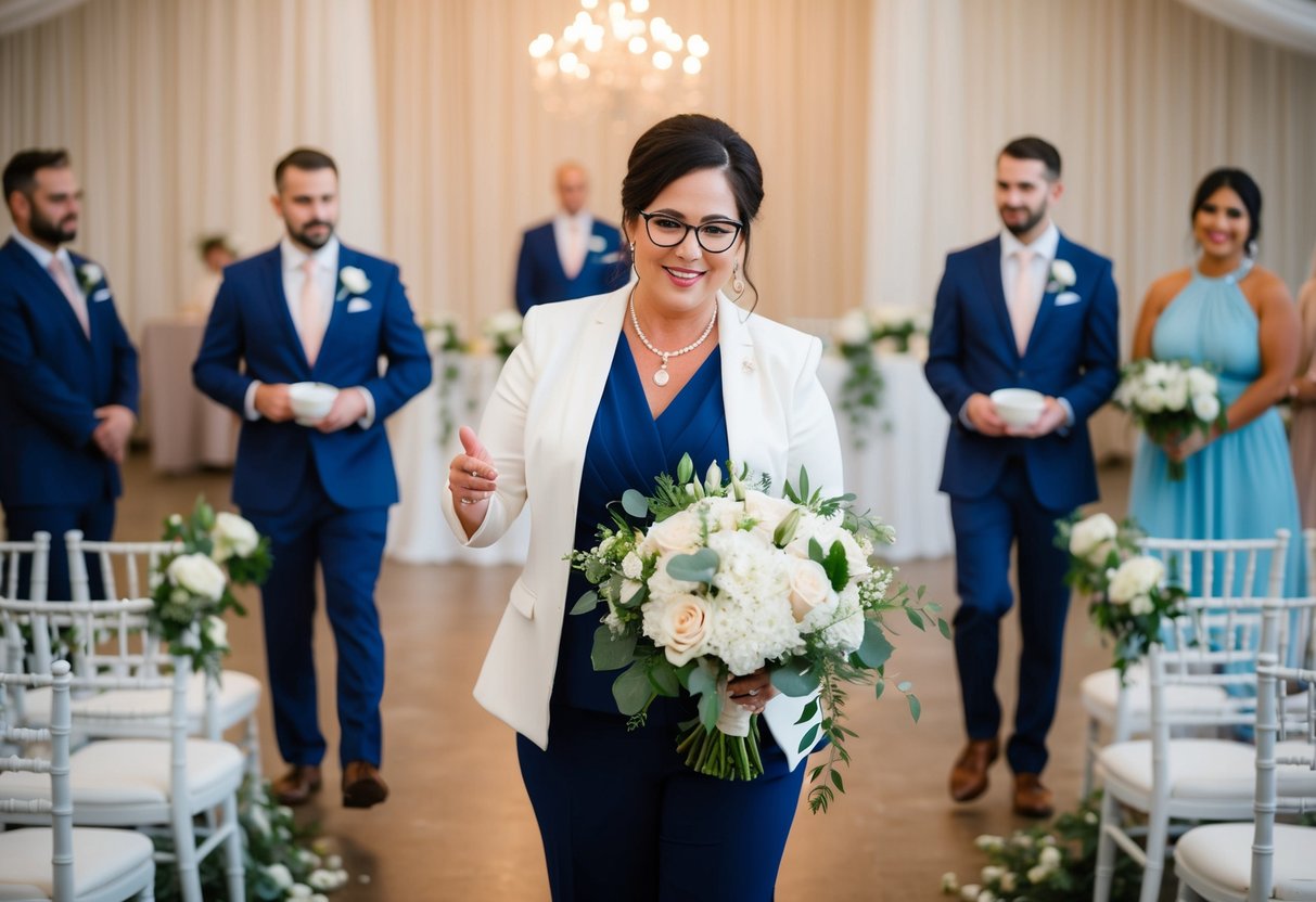 The wedding coordinator oversees the cleanup and breakdown of the ceremony and reception areas, ensuring that all vendors have completed their tasks