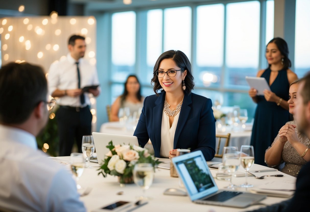 A project manager overseeing vendors, timelines, and logistics for a wedding