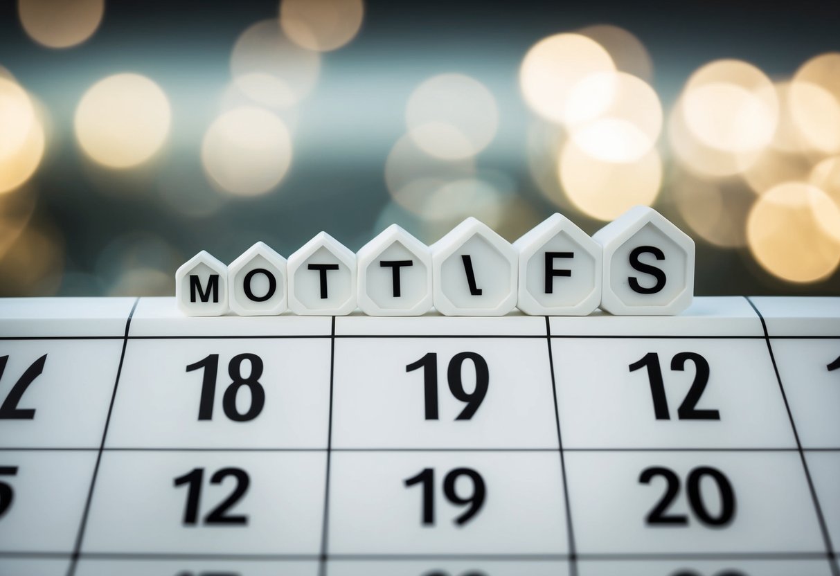 A calendar with the months of the year, with a noticeable peak in bookings during a specific month for weddings