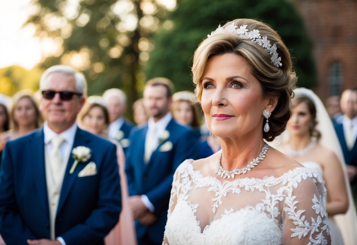 A mother of the bride should not wear a white gown at the wedding