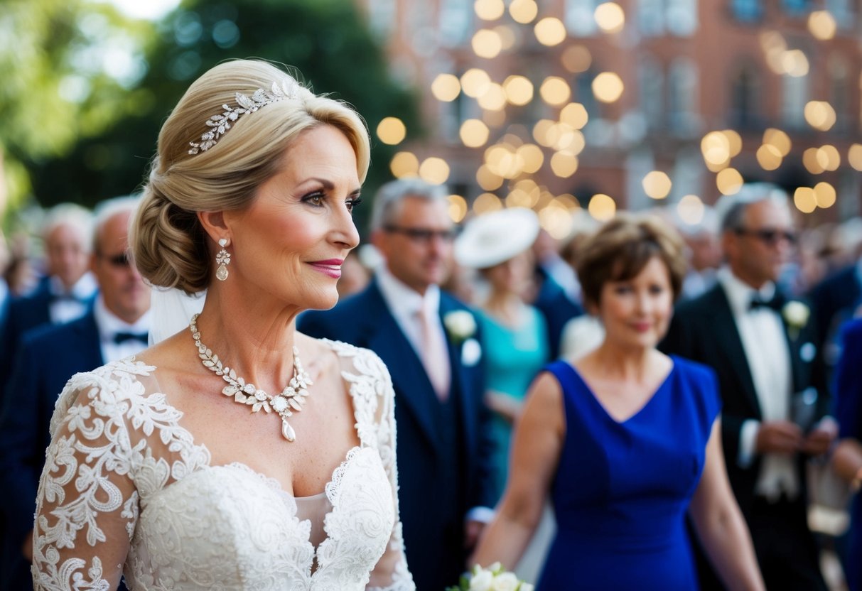 A mother-of-the-bride should avoid wearing overly revealing or attention-grabbing outfits