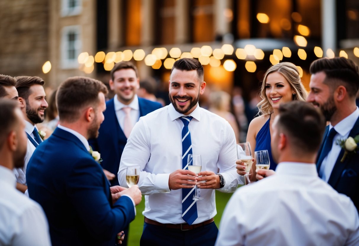 The best man organizing and leading the stag do festivities