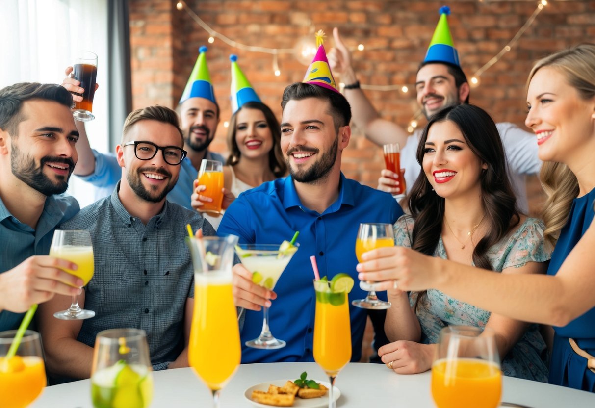 A stag party with non-alcoholic drinks, mocktails, and a variety of fun activities to ensure a safe and sober celebration