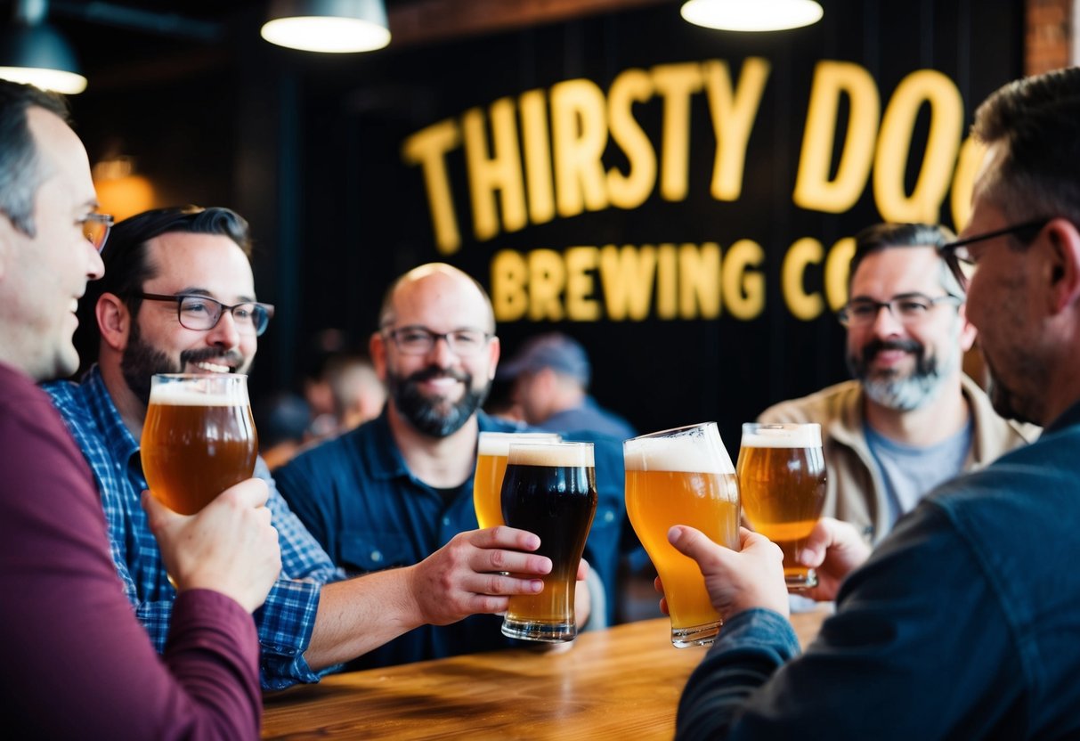 Patrons sample local brews at Thirsty Dog Brewing Co. in Akron, Ohio