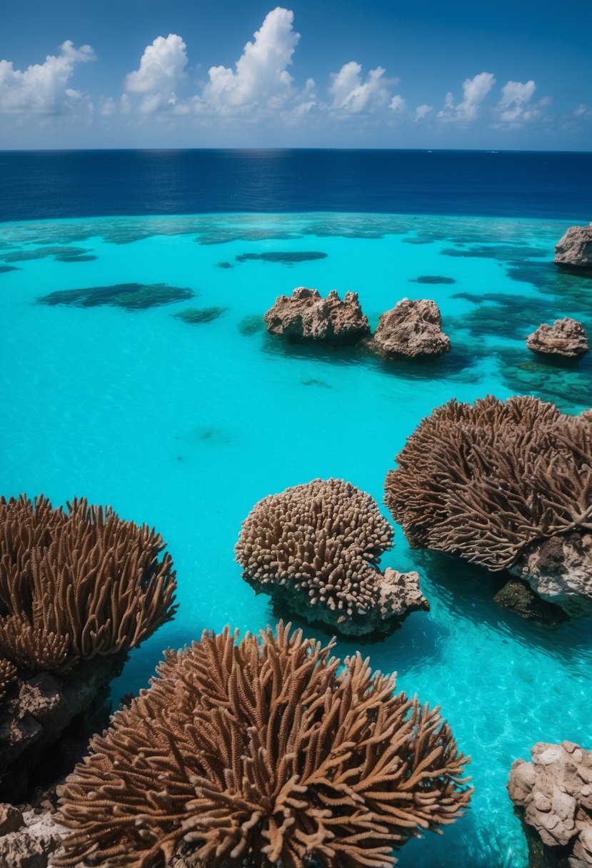 Turquoise waters surround vibrant coral reefs in Lakshadweep, India's idyllic honeymoon destination