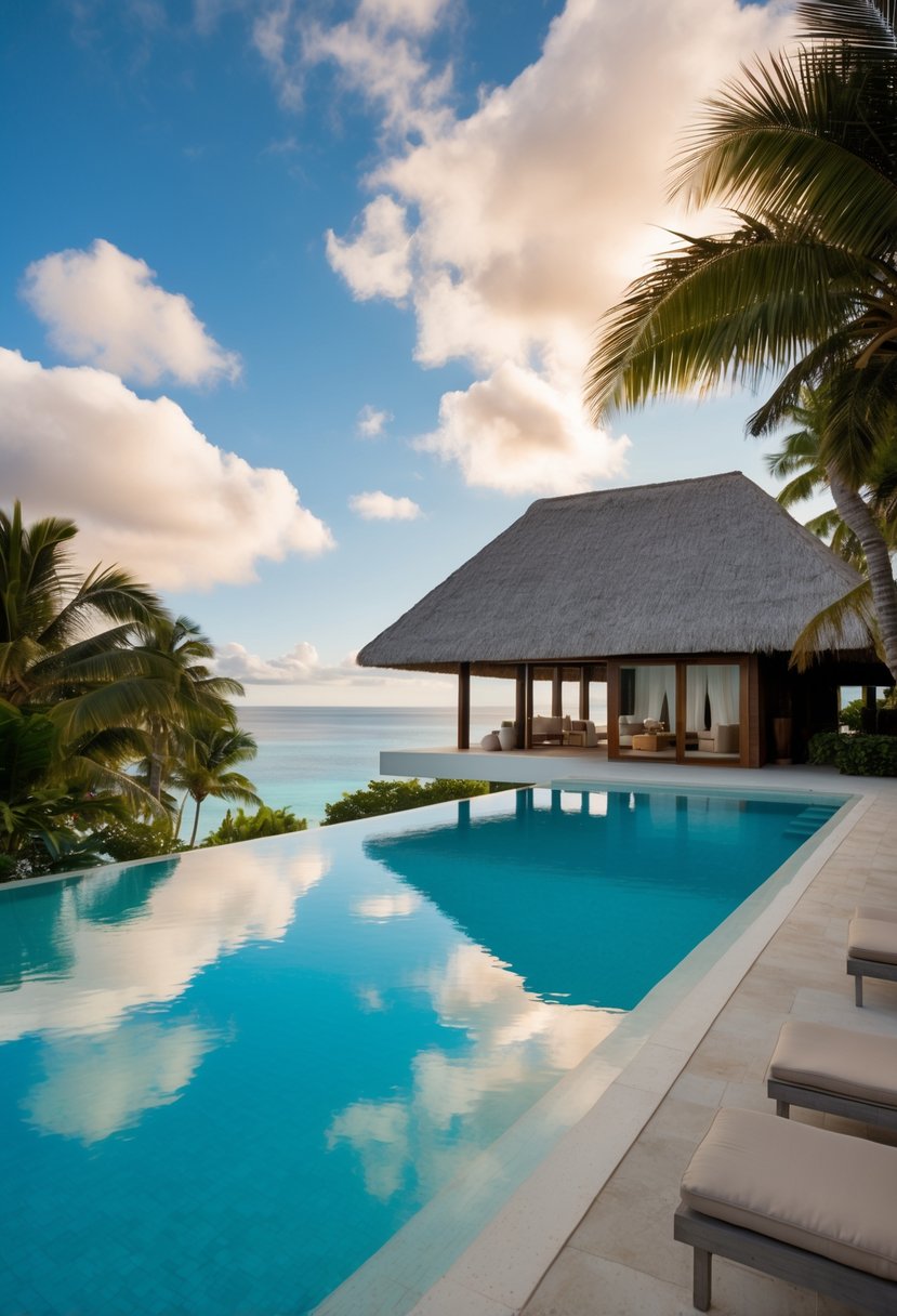 A serene, secluded villa on the Fiji Islands with a private infinity pool overlooking the crystal-clear ocean