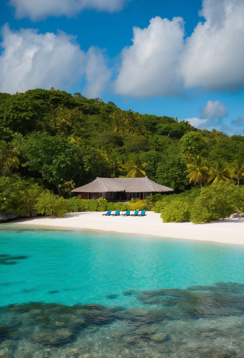 A secluded beach on Cousine Island, surrounded by lush greenery and crystal-clear waters, offers the perfect setting for a romantic honeymoon getaway