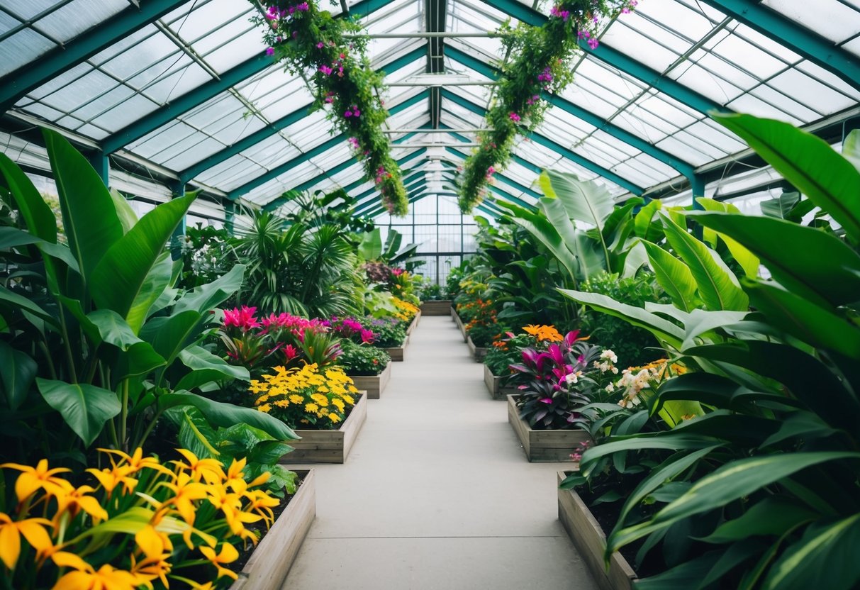 The greenhouses in Botanisk Have are filled with lush, tropical plants and colorful flowers, creating a vibrant and serene atmosphere